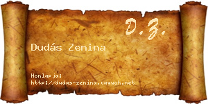 Dudás Zenina névjegykártya